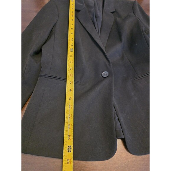 Express Blazer Women 12 Black 1 Button Suit Jacket Business Career - Picture 6 of 9